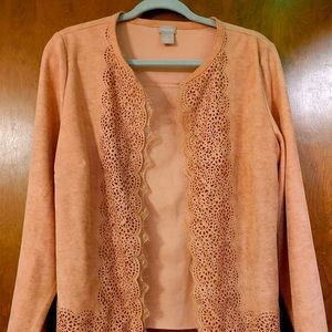 Chico's dusty rose jacket, size 1 ( Medium)